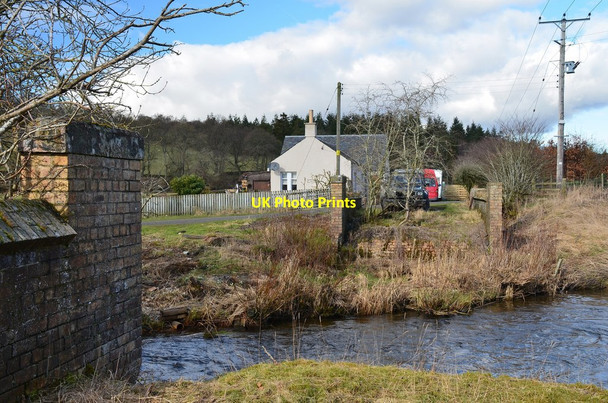 Photo 6"x4" Missing bridge, former railway from Peebles Nether Kidston c2016