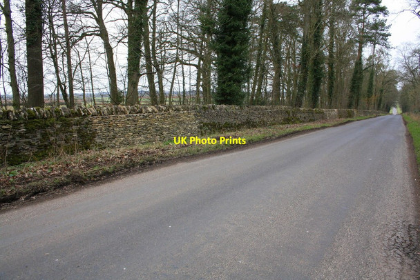 Photo 6"x4" Dry stone wall beside Akeman Street at Square Firs Plantation Combe\/SP4115 c2016