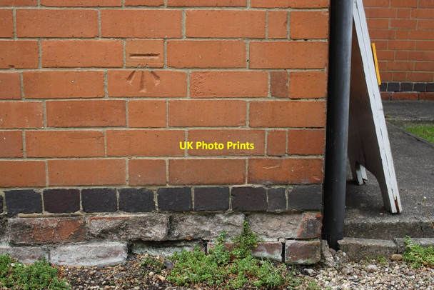 Photo 6"x4" Benchmark on #126 Knightthorpe Road Loughborough c2015