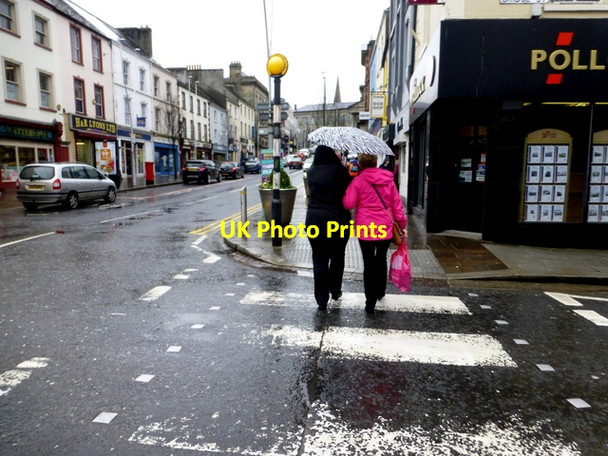 Photo 6"x4" Umbrellas up along High Street, Omagh Omagh c2016