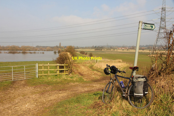 Photo 6"x4" Trent floodbank footpath Marton\/SK8381 c2016