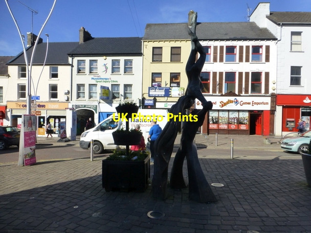 Photo 6"x4" Shadows along High Street \/ Market Street, Omagh Omagh c2016