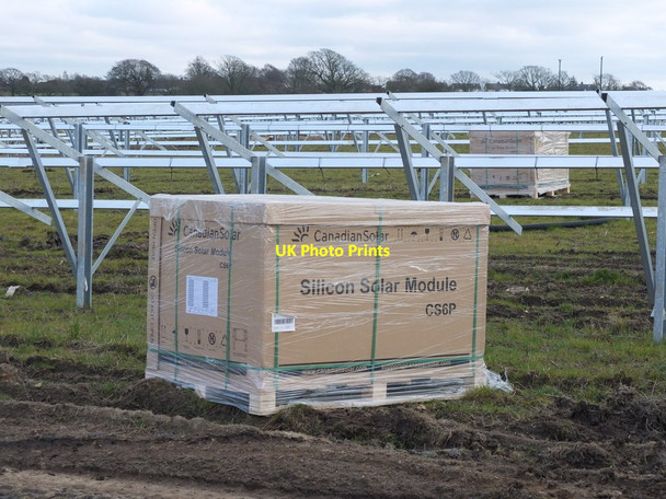 Photo 6"x4" Construction of Solar Farm near Thomson House Standish\/SD5610 c2016