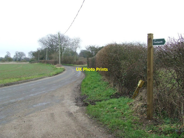 Photo 6"x4" Footpath Sign Cuckold's Green\/TM4882 c2016
