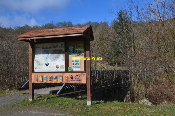Photo 6"x4" Information board, Lendrick Hill car park, Trossachs Brig o' Turk c2016