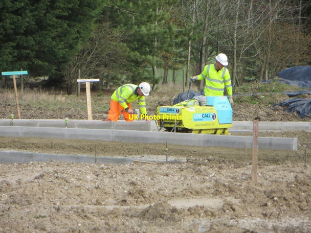 Photo 6"x4" Laying Kerbstones Chilton\/SU4885 c2016