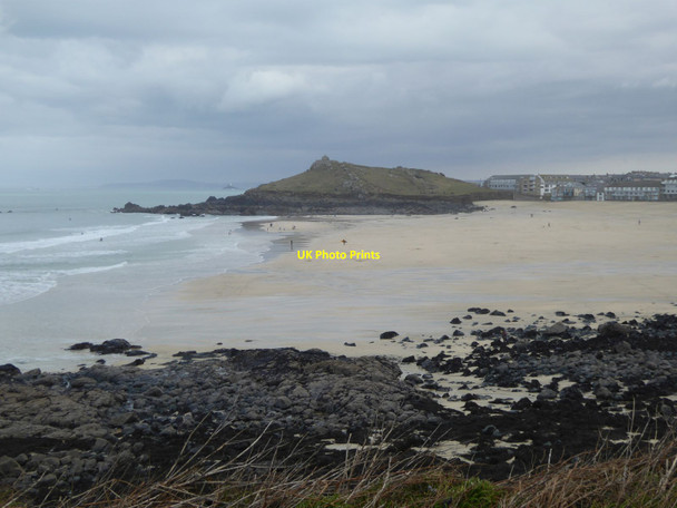 Photo 6"x4" Porthmeor Beach from Man's Head St Ives\/SW5140 c2016