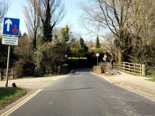Photo 6"x4" Garnier Road crosses the River Itchen Winchester c2016