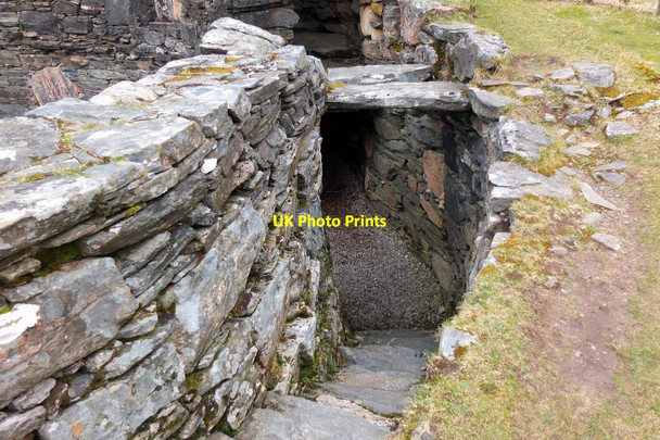 Photo 6"x4" Wall and steps, Dun Telve broch Eilanreach c2016