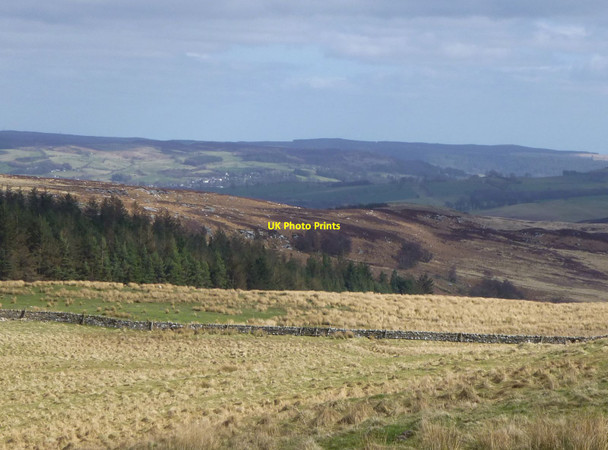 Photo 6"x4" Dry stone wall across moorland Holystone c2016