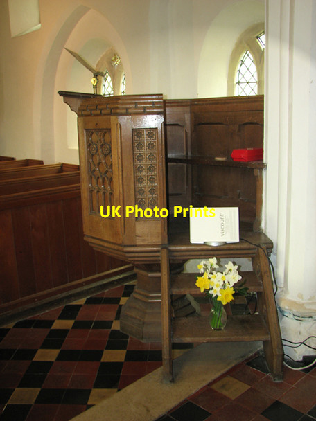 Photo 6"x4" St Mary's church - Victorian pulpit Howe\/TM2799 c2016
