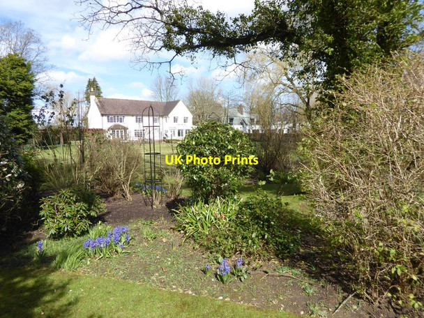 Photo 6"x4" House and garden seen from footpath on golf course Bewbush c2016