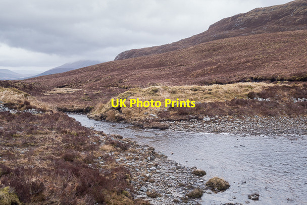 Photo 6"x4" Burn draining Loch nan Cabar Balnacra c2016