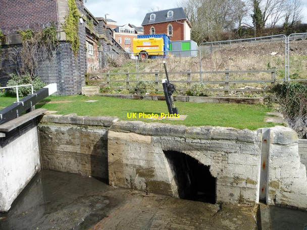 Photo 6"x4" Ground paddle above Wallbridge upper lock Stroud\/SO8405 c2016