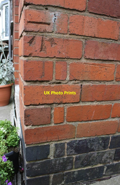 Photo 6"x4" Benchmark on #33 Johnson Road Bedworth c2015