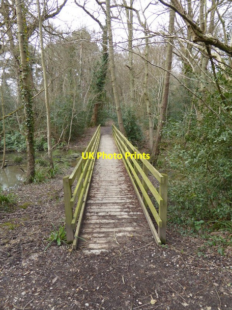 Photo 6"x4" Footbridge over stream between Brooklands and Brighton Roads Crawley\/TQ2736 c2016