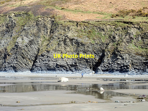 Photo 6"x4" Exposed sediment beneath Moelcerni Upper Borth c2016