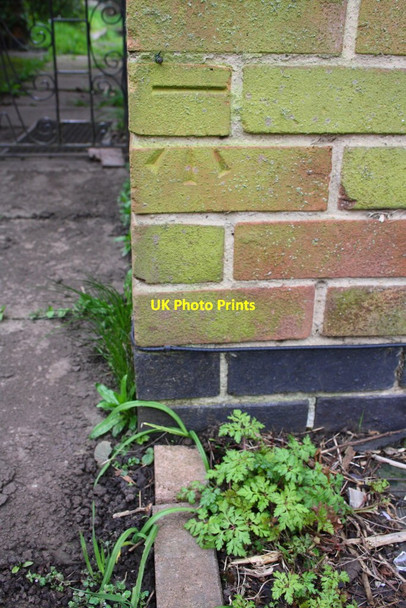 Photo 6"x4" Benchmark on #50 Old Ashby Road Loughborough c2016