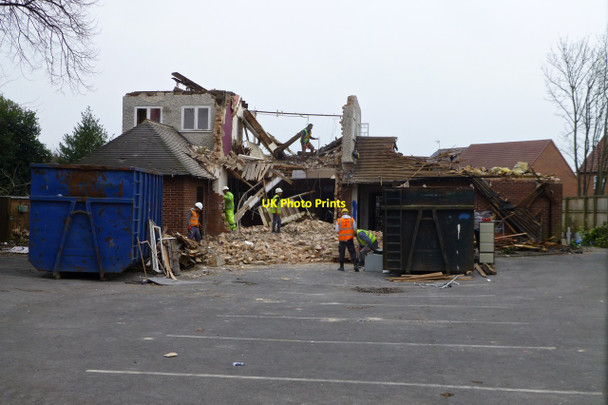 Photo 6"x4" Half Crown - demolition continues Long Eaton c2016