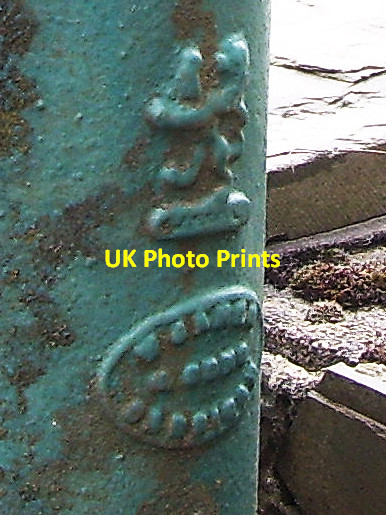 Photo 6"x4" Old Village Water Pump, Crymych - name plate detail Crymych c2016