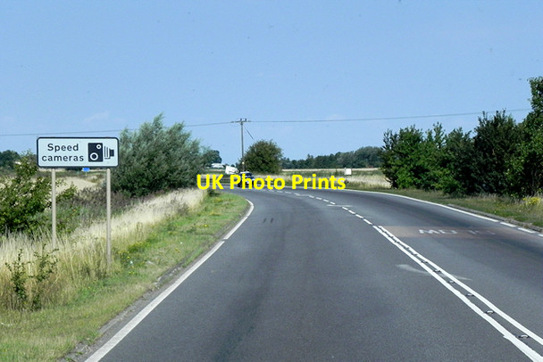 Photo 6"x4" Speed Camera Warning on the A17 West of Wigtoft Wigtoft c2015