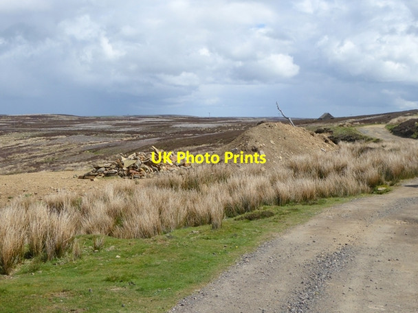 Photo 6"x4" Road making material, Blackburn Head Hunstanworth c2016