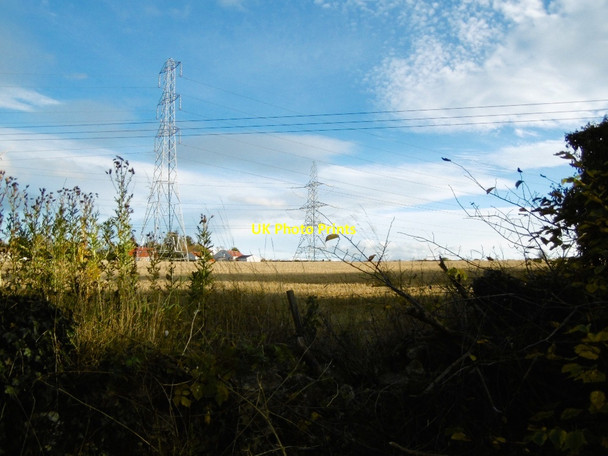 Photo 6"x4" Power lines, Birsley Brae Tranent c2015