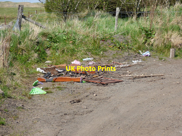 Photo 6"x4" Fly tip site on Devol Road Port Glasgow c2016