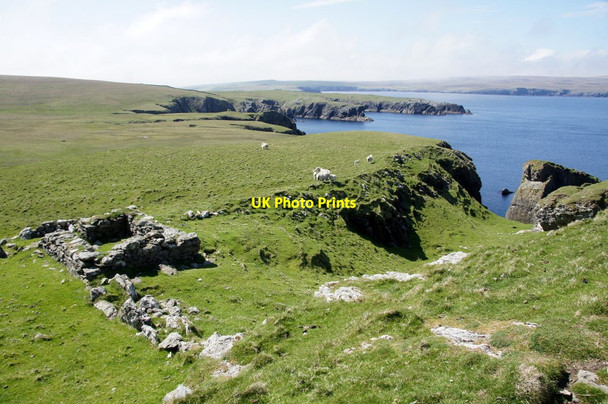 Photo 6"x4" Earthwork, Inner Brough, Strandburgh Ness, Fetlar Funzie c2016