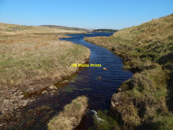 Photo 6"x4" Burn Crooks flowing into reservoir Duncolm c2016