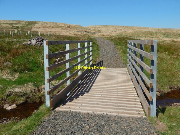 Photo 6"x4" Footbridge over Burn Crooks Duncolm c2016