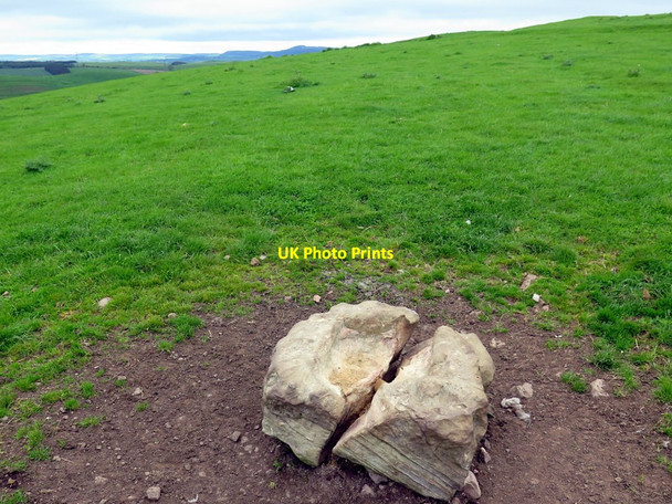 Photo 6"x4" Base of medieval wayside cross below East Hill Fawdon\/NU0315 c2016