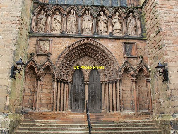 Photo 6"x4" Lichfield Cathedral: seven saints Lichfield c2016