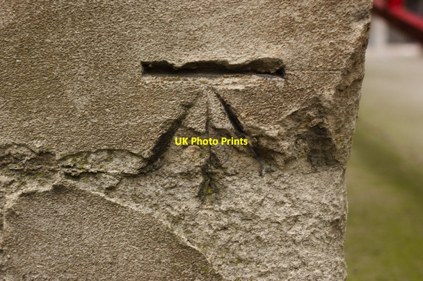 Photo 6"x4" Cut Bench Mark, All Saints' Church, Middlesbrough Middlesbrough c2016