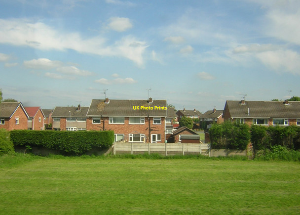 Photo 6"x4" Backs of houses on Bray Close, from the railway, Crewe Crewe c2016