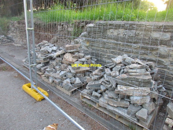 Photo 6"x4" Retaining wall under repair Shelton\/SK7844 c2016