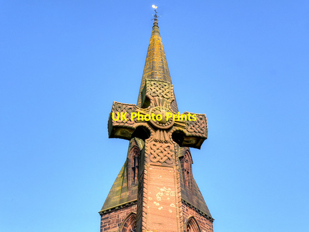 Photo 6"x4" Speke Memorial Cross and Spire Hunt's Cross c2016