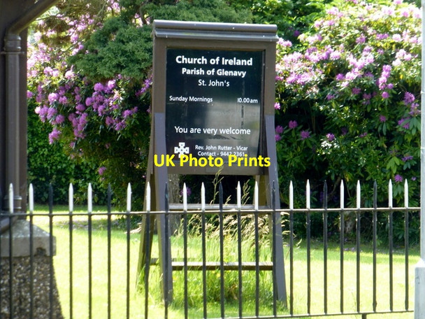 Photo 6"x4" Church Information Board, St. John's Church of Ireland Crumlin\/J1576 c2016