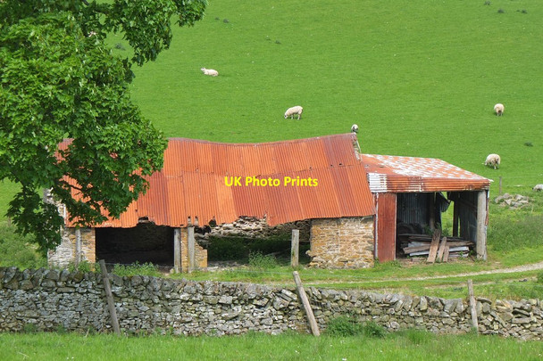 Photo 6"x4" Old barn in Glack Hope Glac c2016