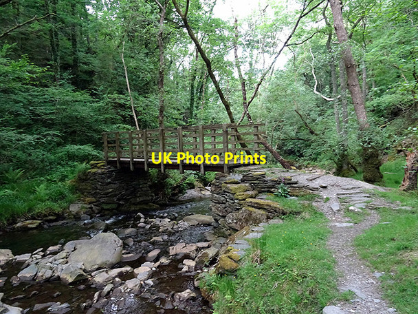 Photo 6"x4" Footbridge over Afon Einion Coed y Garth c2016