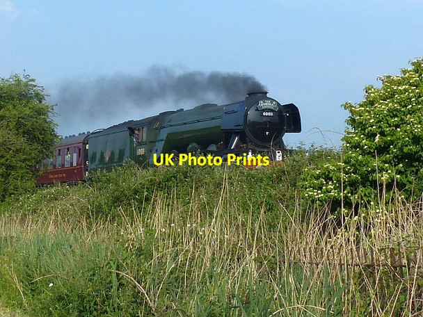 Photo 6"x4" The Flying Scotsman passing Caerleon Caerleon or Caerllion c2016 P1