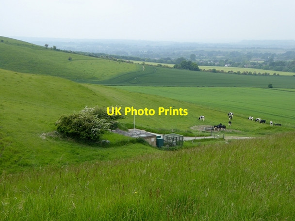 Photo 6"x4" Covered reservoir at the foot of Cherhill Hill Cherhill c2016