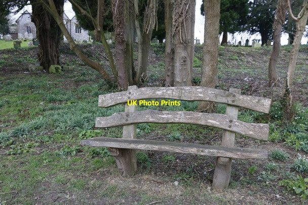 Photo 6"x4" Seat near the Church Ovington\/SU5631 c2016