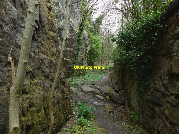 Photo 6"x4" Path beside Dumbarton Rock Dumbarton c2016