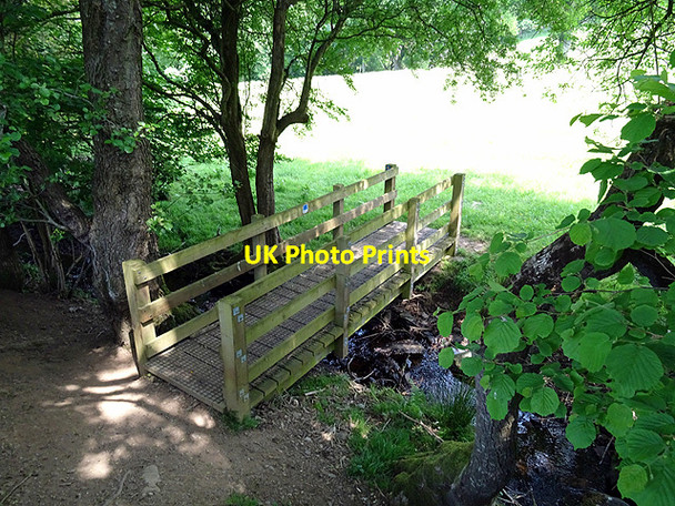 Photo 6"x4" Footbridge over a minor waterway Coed y Garth c2016