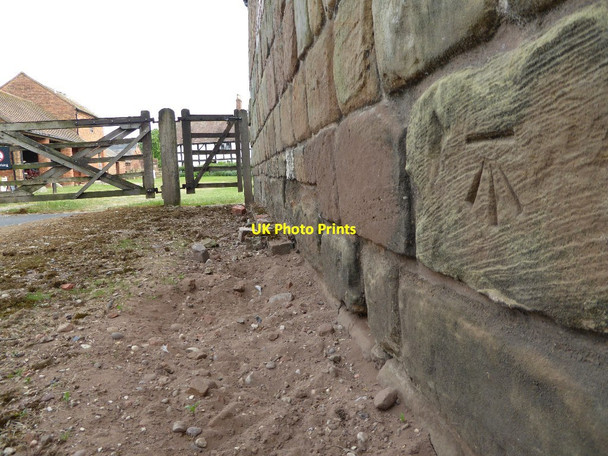 Photo 6"x4" OS Benchmark, Boscobel House Bishops Wood c2016