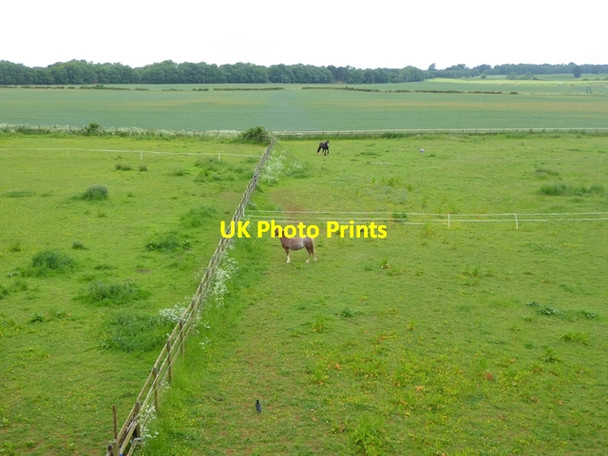 Photo 6"x4" Fields on the site of the old Langley ironstone quarry Balscote c2016