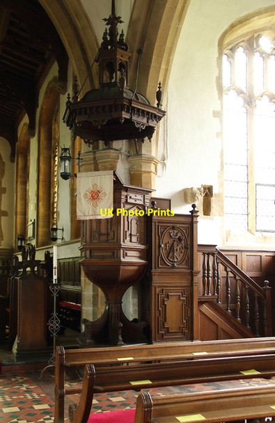 Photo 6"x4" St Mary Magdalene, Castle Ashby - Pulpit Castle Ashby c2016