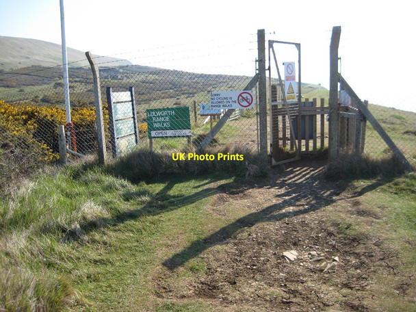 Photo 6"x4" Lulworth Range entrance West Lulworth c2012