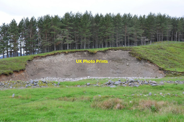 Photo 6"x4" Landslip on the Allt Fionndrigh Newtonmore c2016